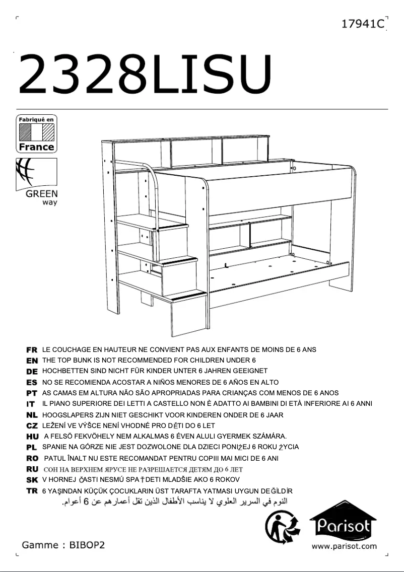 Page n°1 - Manuel utilisateur Parisot Bibop 2 2328LISU