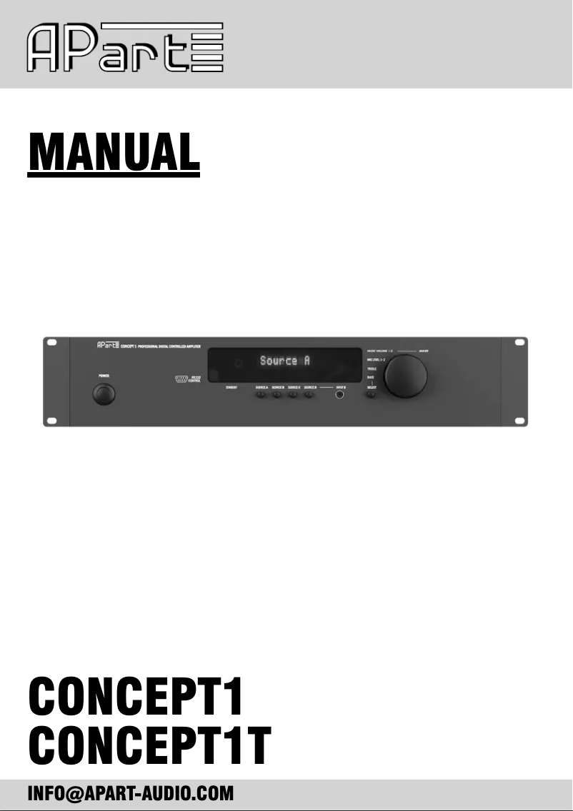 Image de la première page du manuel de l'appareil CONCEPT1