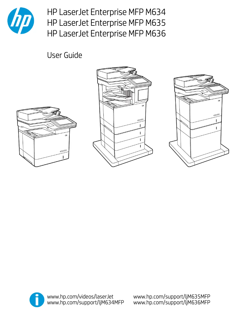 Imagen de la primera página del manual del dispositivo LaserJet Enterprise M636z