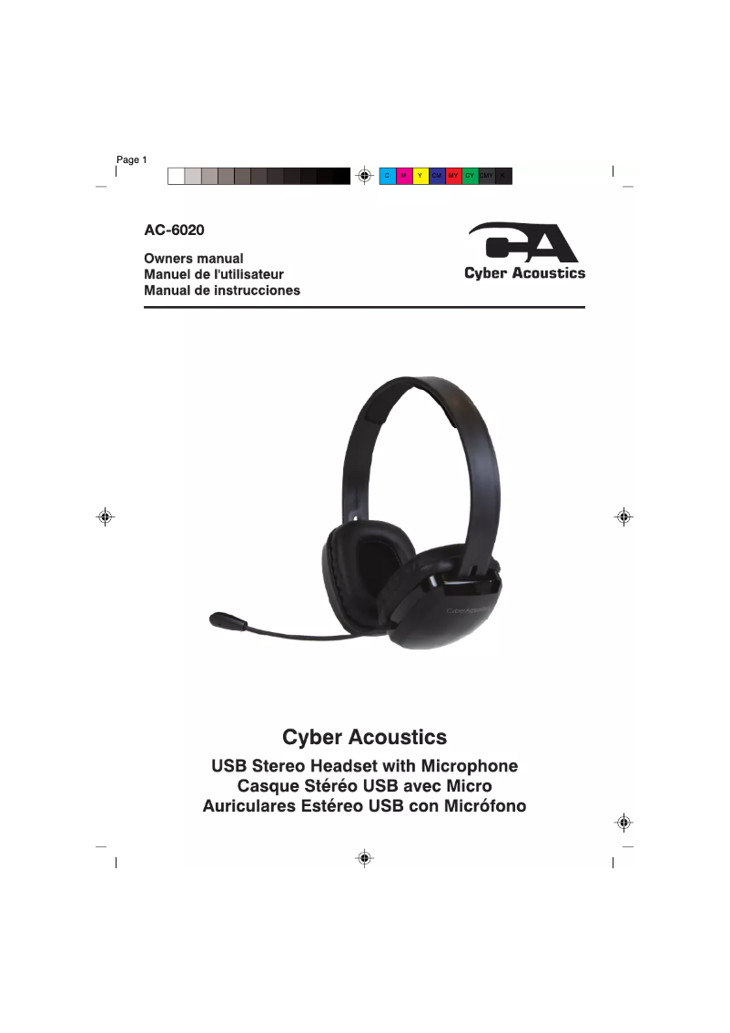 Image de la première page du manuel de l'appareil AC-6020