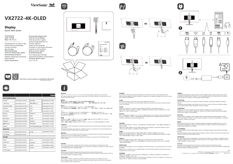 Página 1 del manual Guía de inicio rápido Viewsonic VX2722-4K-OLED