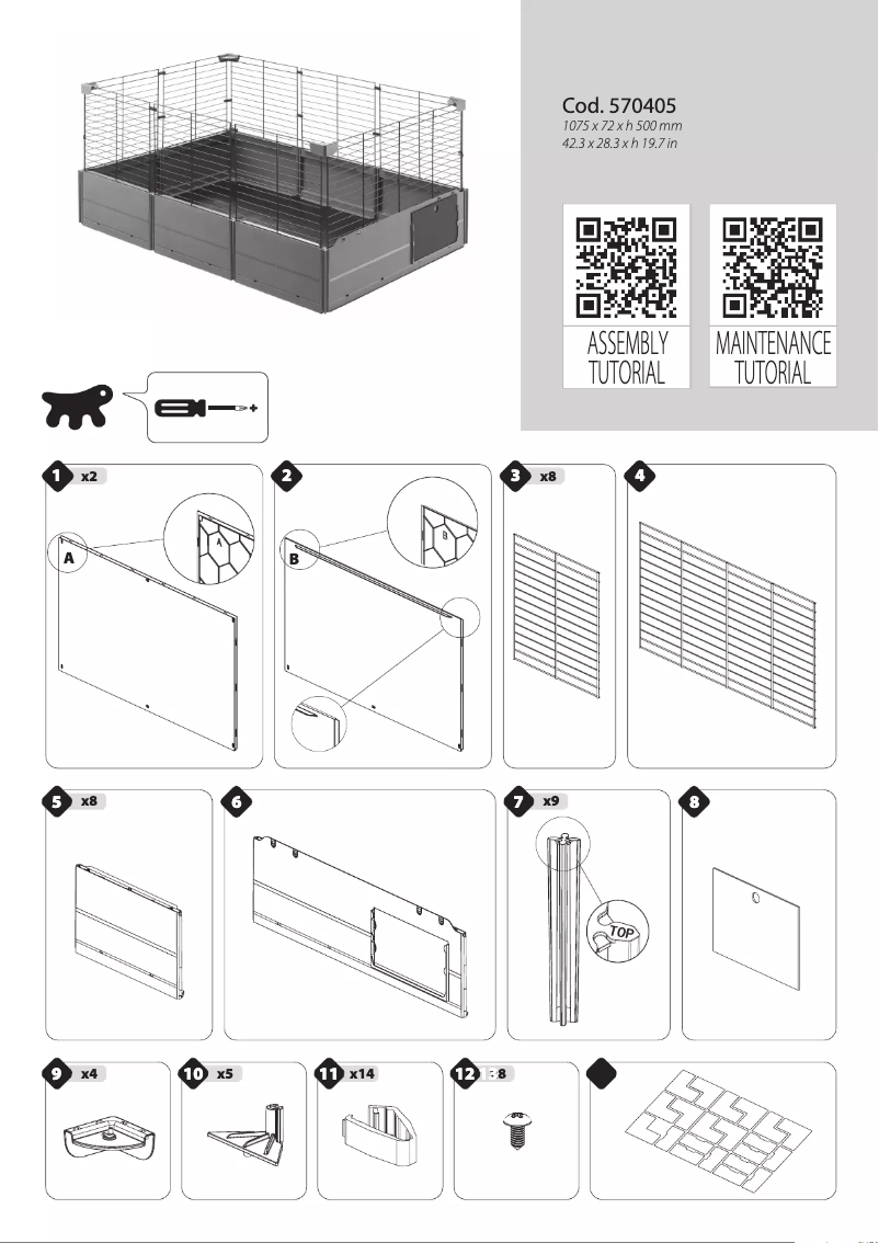 Page 1 de la notice Manuel utilisateur Ferplast Multipla Open
