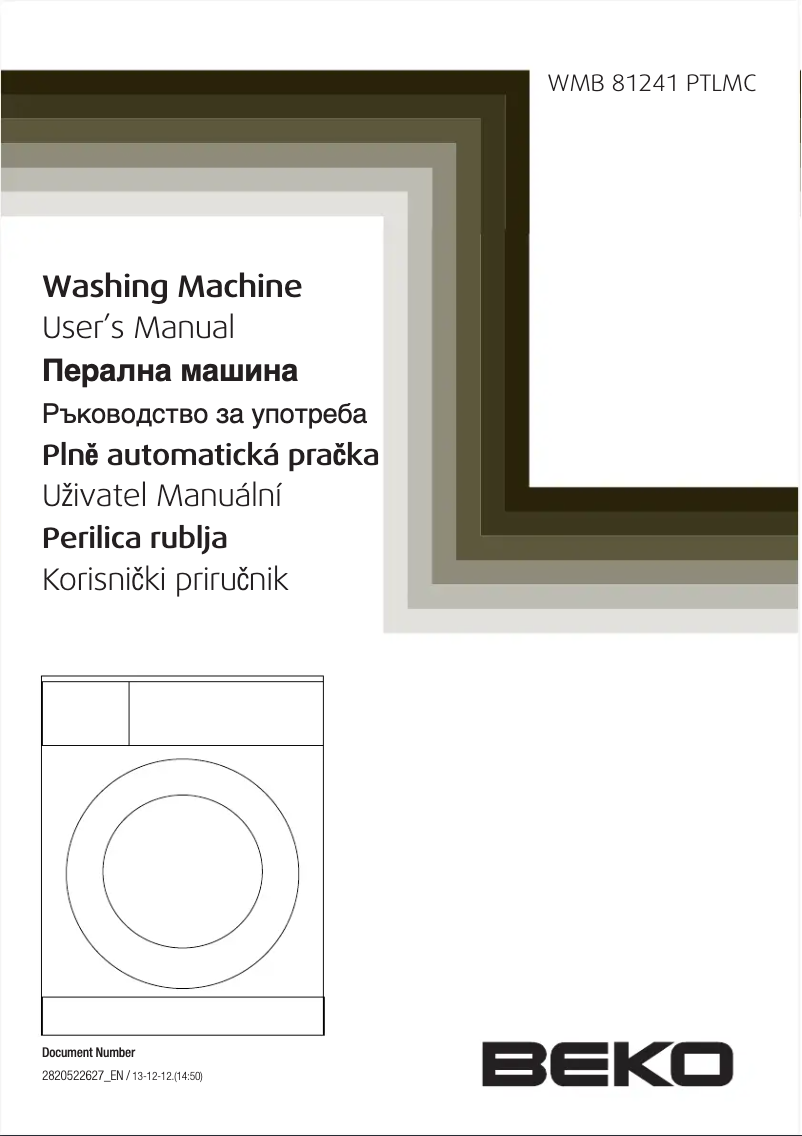 Page 1 de la notice Manuel utilisateur Beko WMB 81241 PTLMC