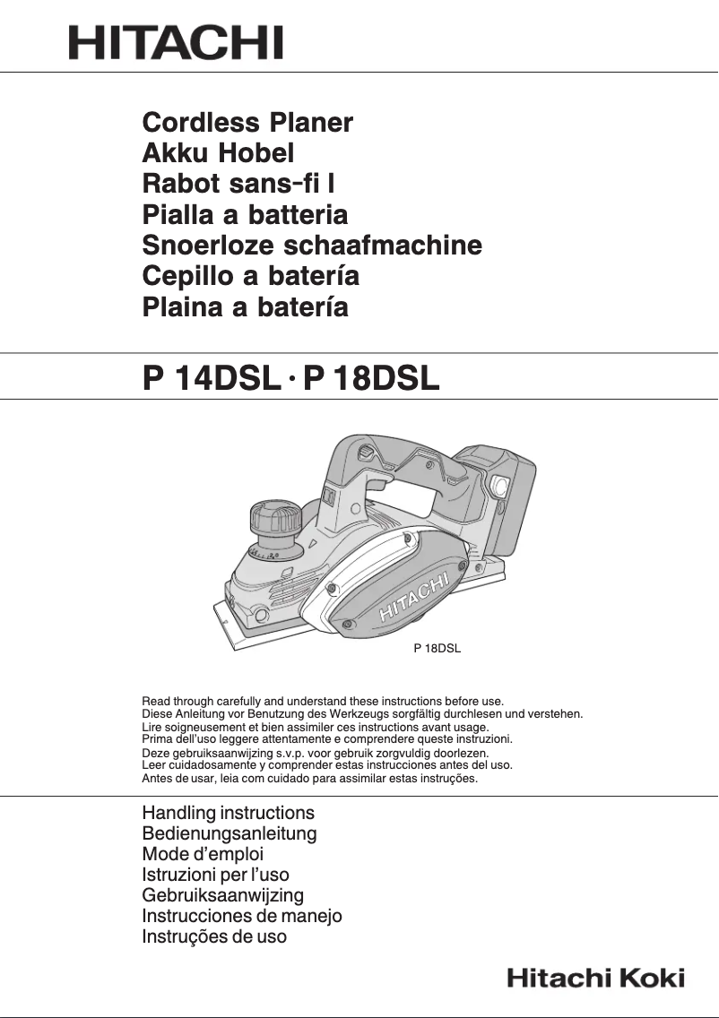 Page 1 de la notice Manuel utilisateur Hitachi P18DSL
