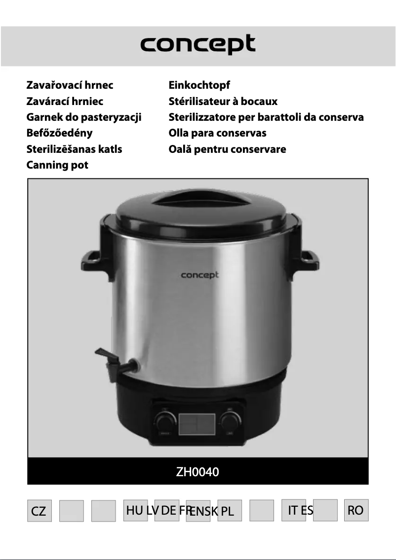 Page n°1 - Manuel utilisateur Concept ZH0040