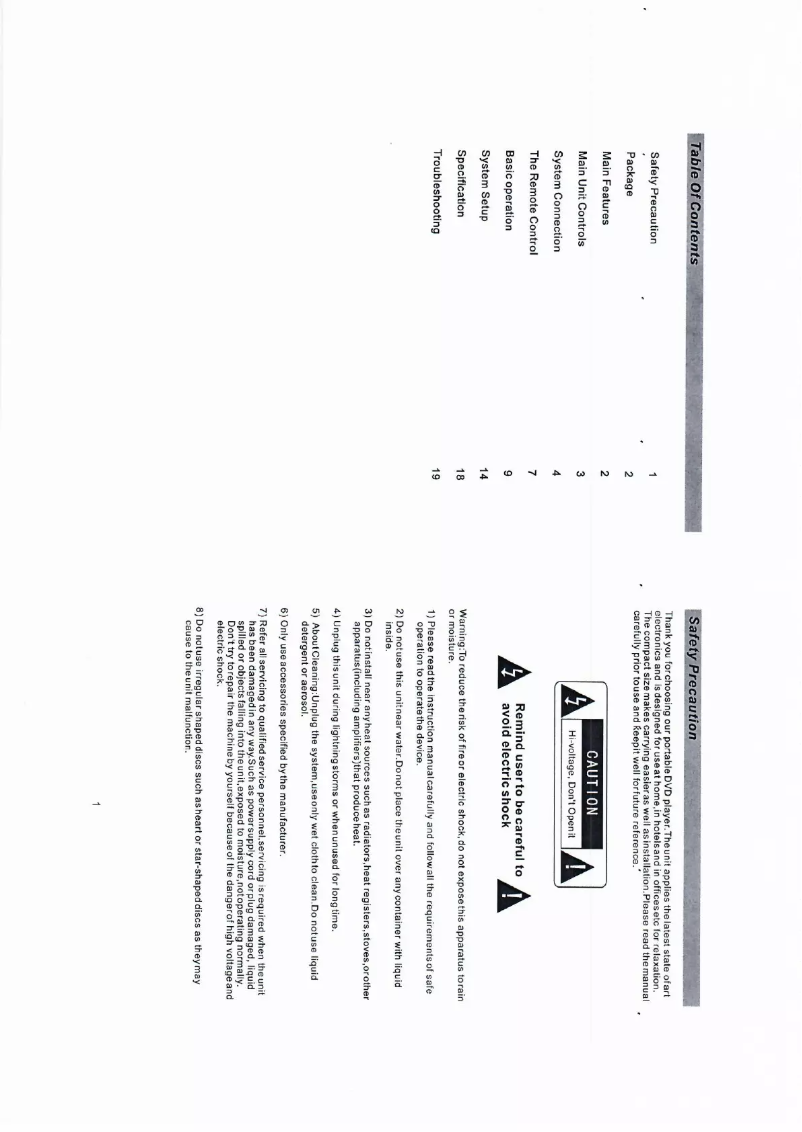 Page 1 de la notice Manuel utilisateur Salora DVP 1600