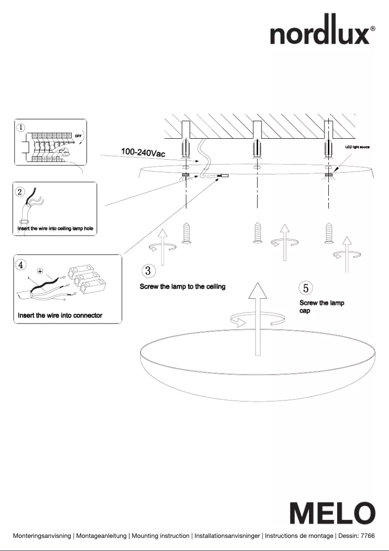 Page n°1 - Manuel utilisateur Nordlux Melo
