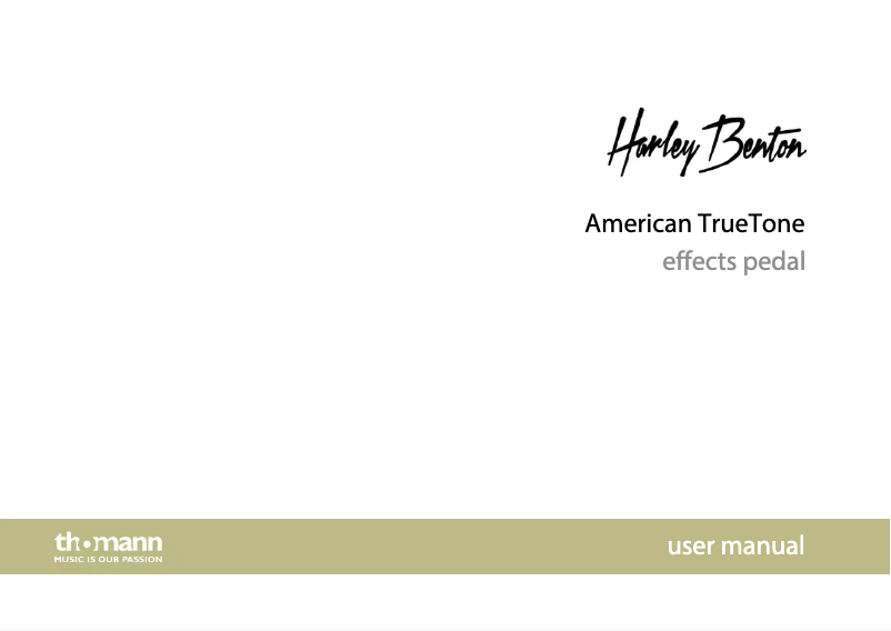 Page n°1 - Manuel utilisateur Harley Benton American TrueTone