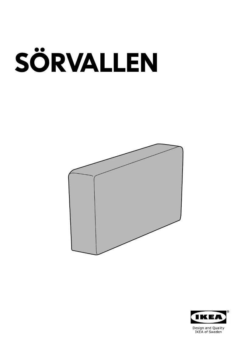 Página 1 del manual Manual de usuario Ikea SÖRVALLEN 804.383.99