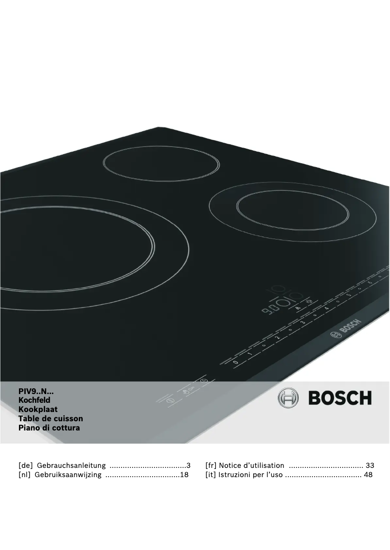 Page 1 de la notice Mode d'emploi Bosch PIV975N17E