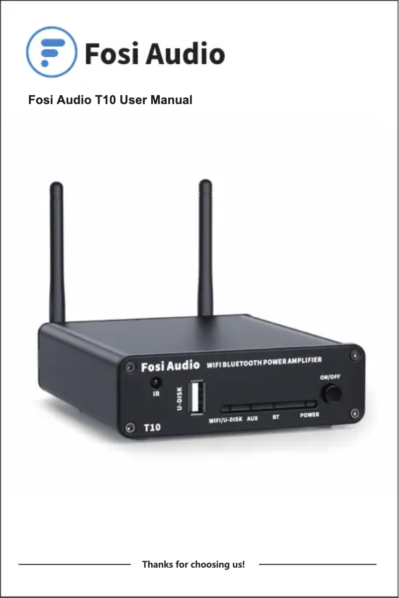 Page n°1 - Manuel utilisateur Fosi Audio T10