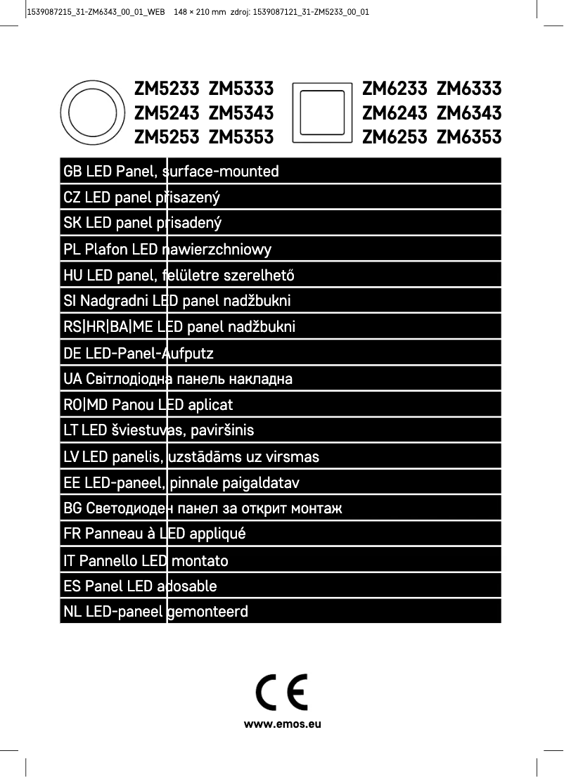 Page n°1 - Manuel utilisateur Emos ZM6343