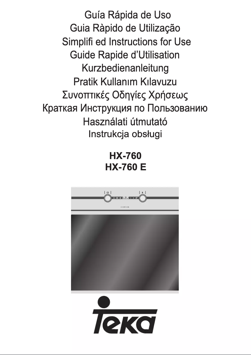 Page 1 de la notice Manuel utilisateur Teka HX 760