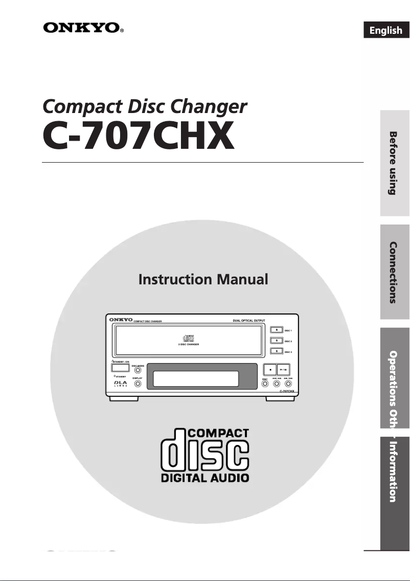 Page 1 de la notice Manuel utilisateur Onkyo C-707CHX