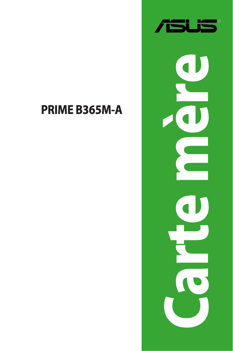 Image de la première page du manuel de l'appareil Prime B365M-A