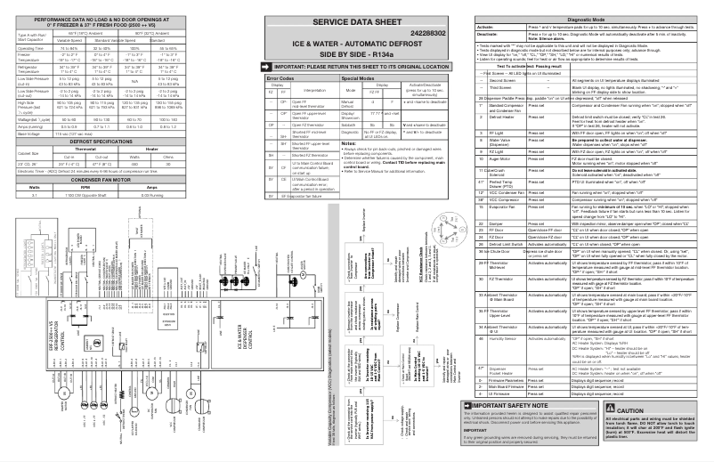 Page n°1 - Mode d'emploi Frigidaire FGHS2631P