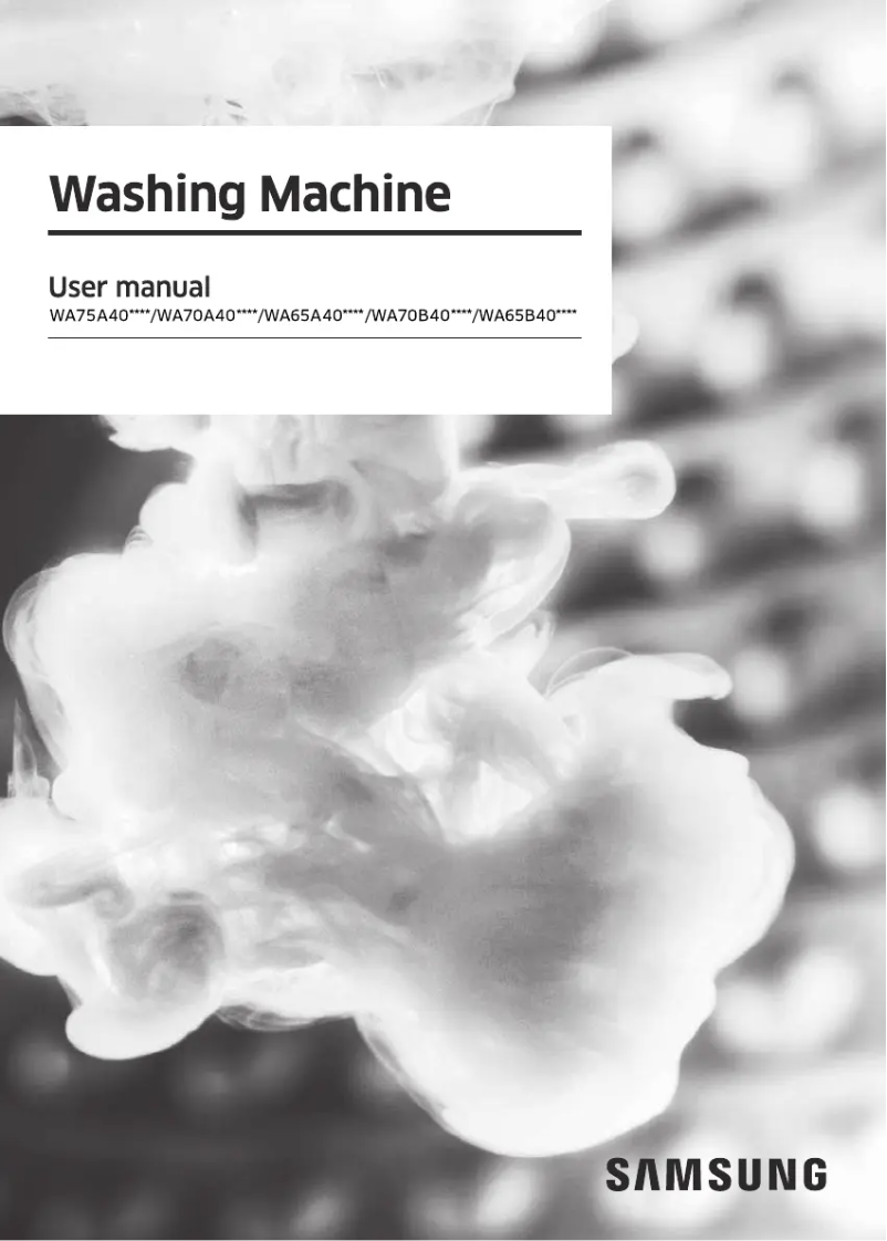 Page 1 de la notice Manuel utilisateur Samsung WA70B4002VS