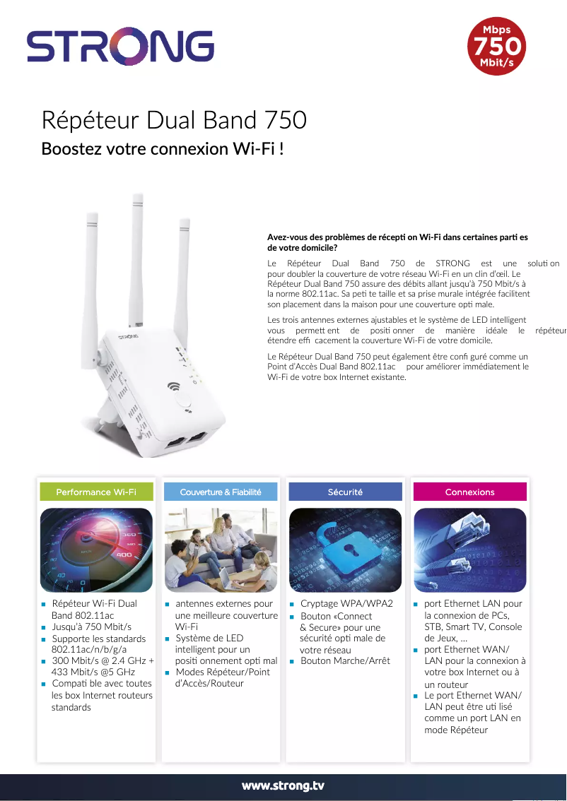 Page n°1 - Manuel utilisateur Strong Dual Band 750