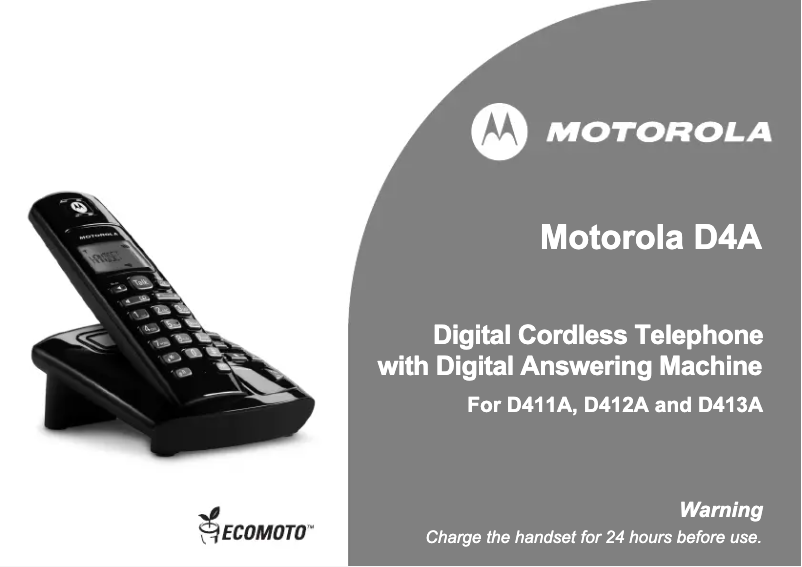 Página 1 del manual Manual de usuario Motorola D4A