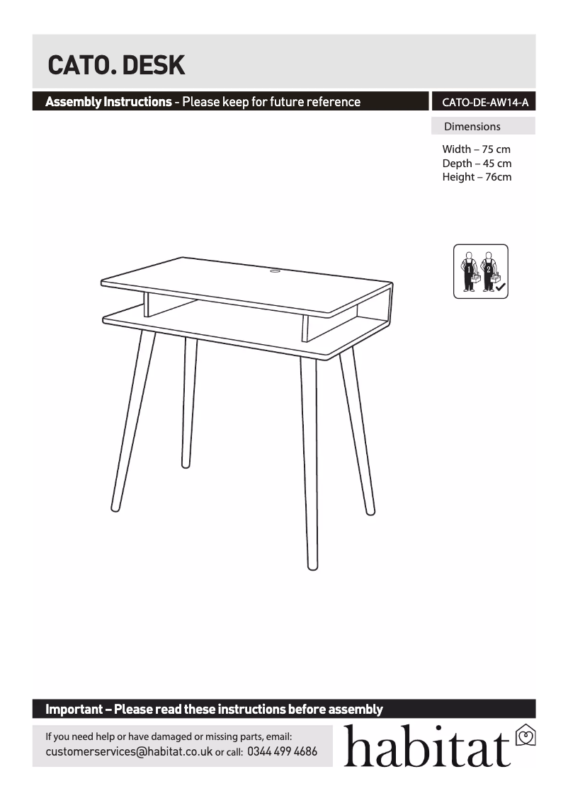 Image de la première page du manuel de l'appareil Cato