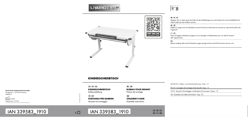 Page 1 de la notice Manuel utilisateur Livarno Lux IAN 339583