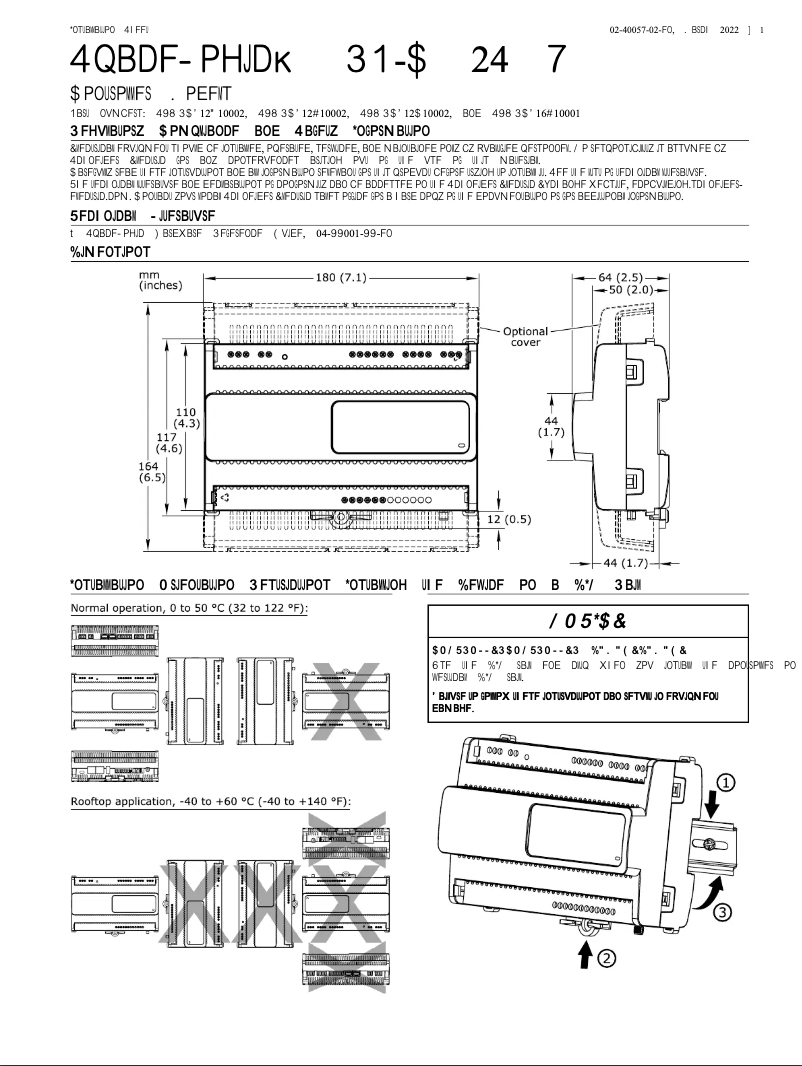 Page 1 de la notice Manuel utilisateur Schneider SXWRCF12C10002