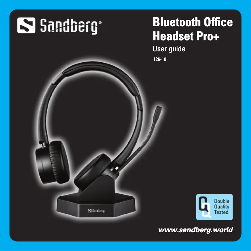 Page 1 de la notice Manuel utilisateur Sandberg Bluetooth Office Headset Pro+ 126-18