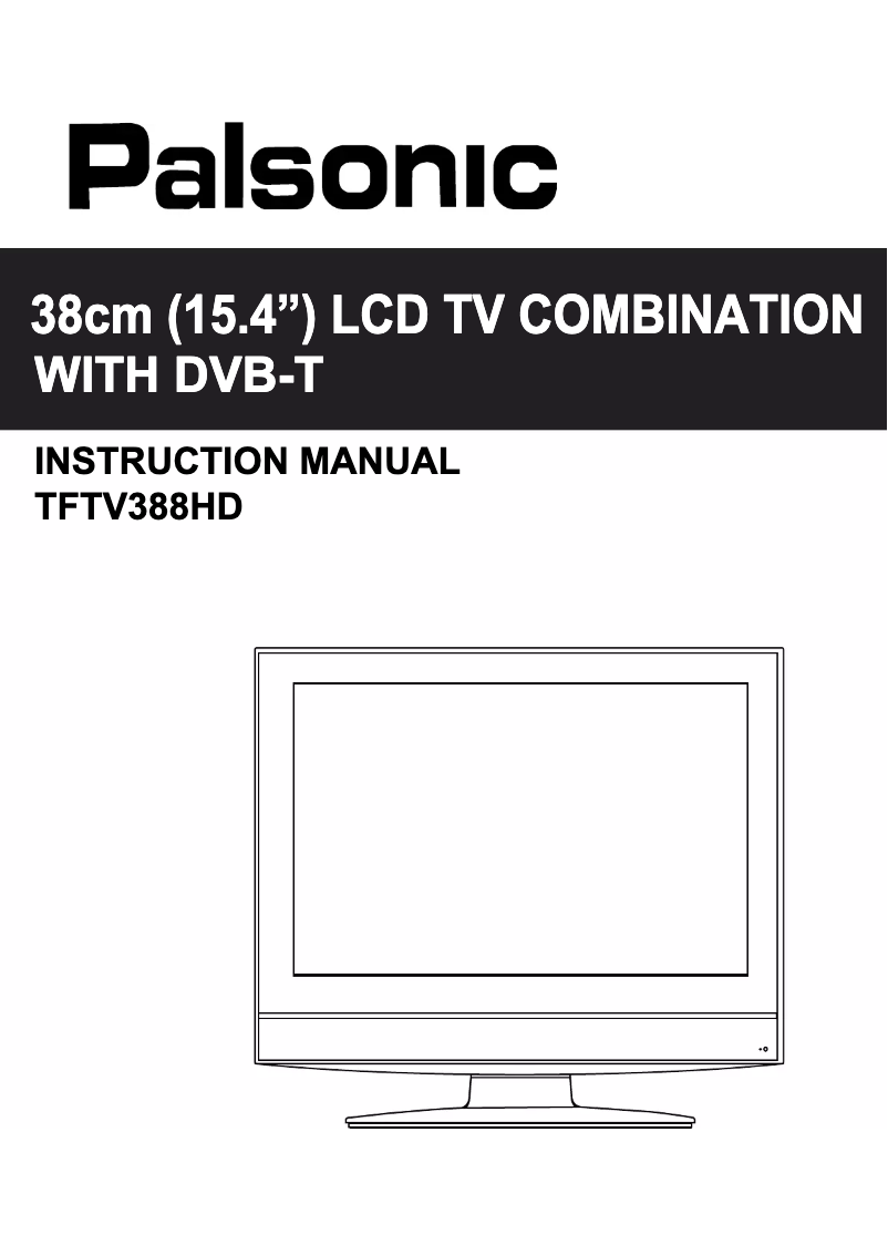 Page 1 de la notice Manuel utilisateur Palsonic TFTV388HD