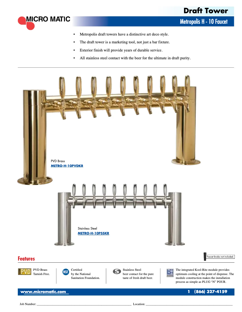 Page 1 de la notice Manuel utilisateur Micro Matic METRO-H-10KR
