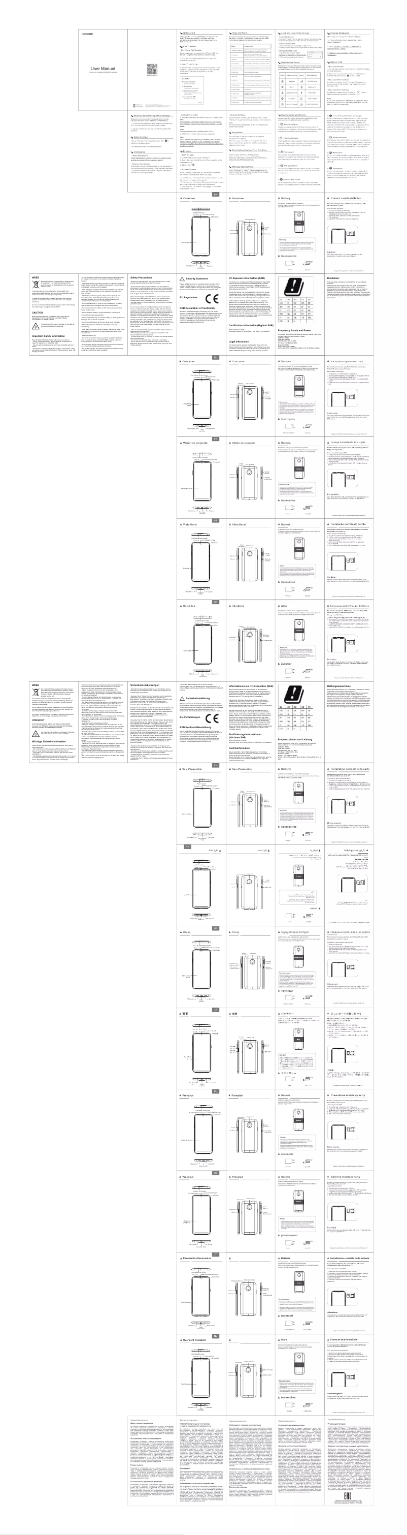 Image de la première page du manuel de l'appareil X95