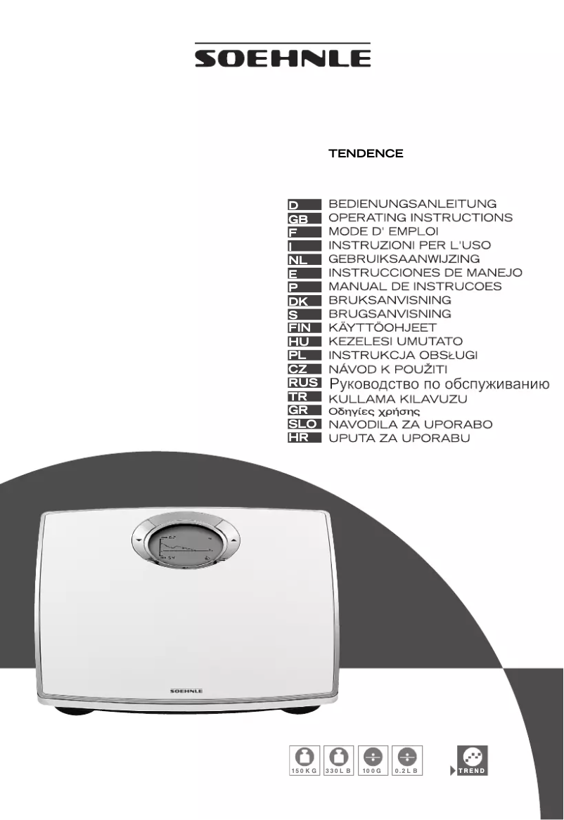 Image de la première page du manuel de l'appareil Tendence