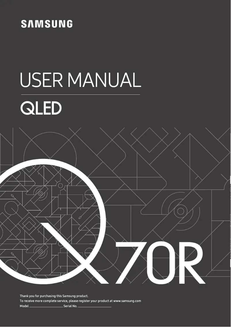 Page n°1 - Manuel utilisateur Samsung GQ55Q70RGT