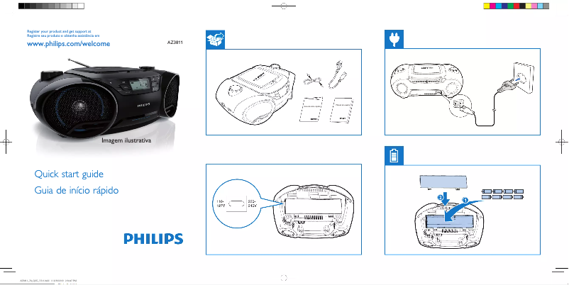 Página 1 del manual Guía de inicio rápido Philips AZ3811