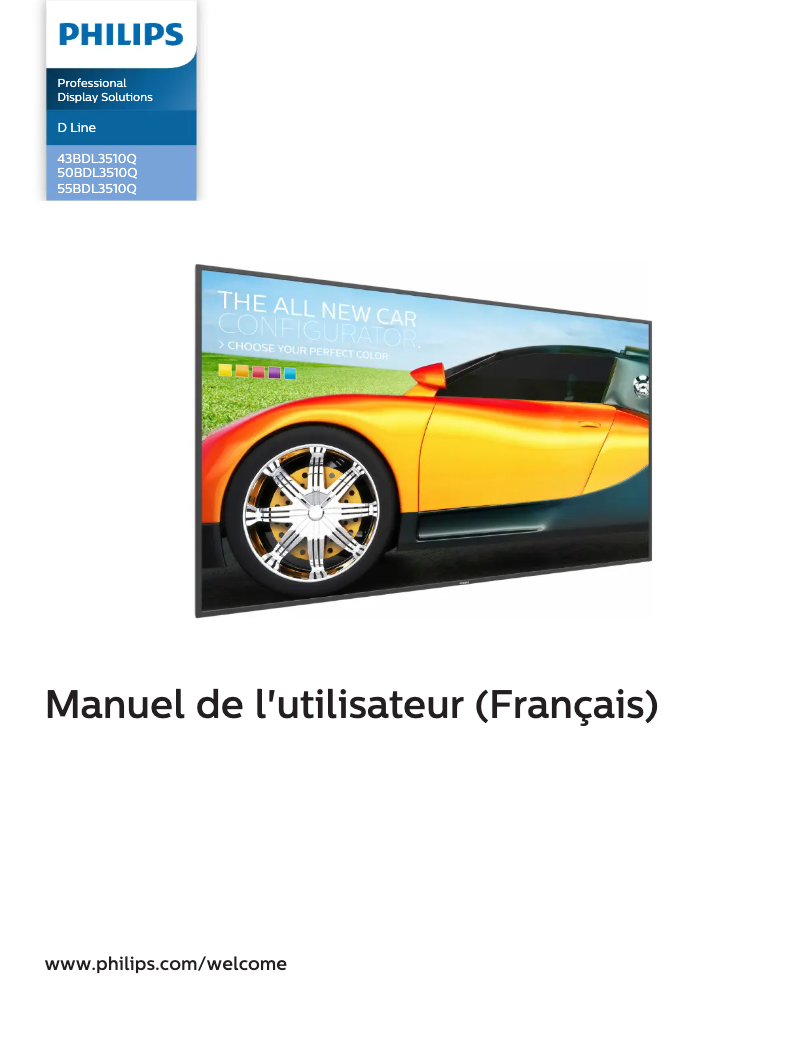 Image de la première page du manuel de l'appareil 50BDL3510Q