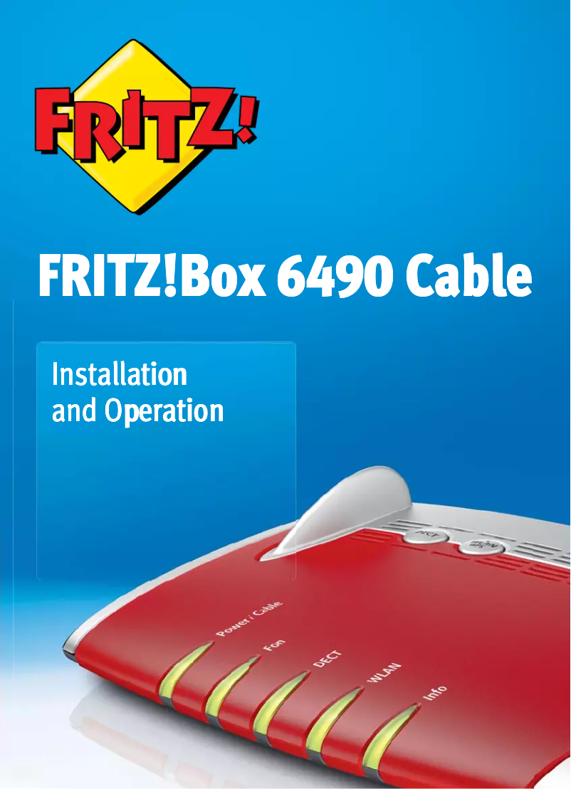 Page 1 de la notice Manuel utilisateur AVM Fritz!Box 6490