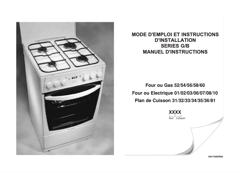 Image de la première page du manuel de l'appareil B52312F01