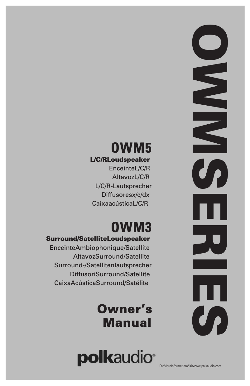 Page 1 de la notice Manuel utilisateur Polk OWM3
