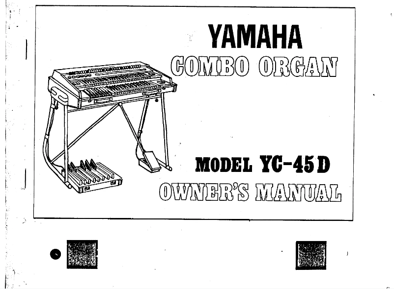 Page 1 de la notice Manuel utilisateur Yamaha YC-45D