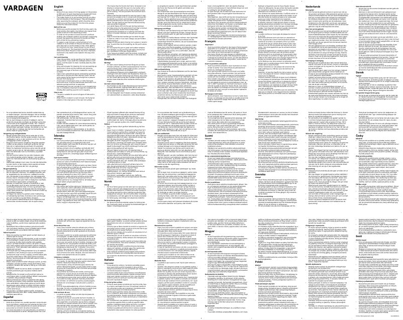 Image de la première page du manuel de l'appareil VARDAGEN 405.606.74