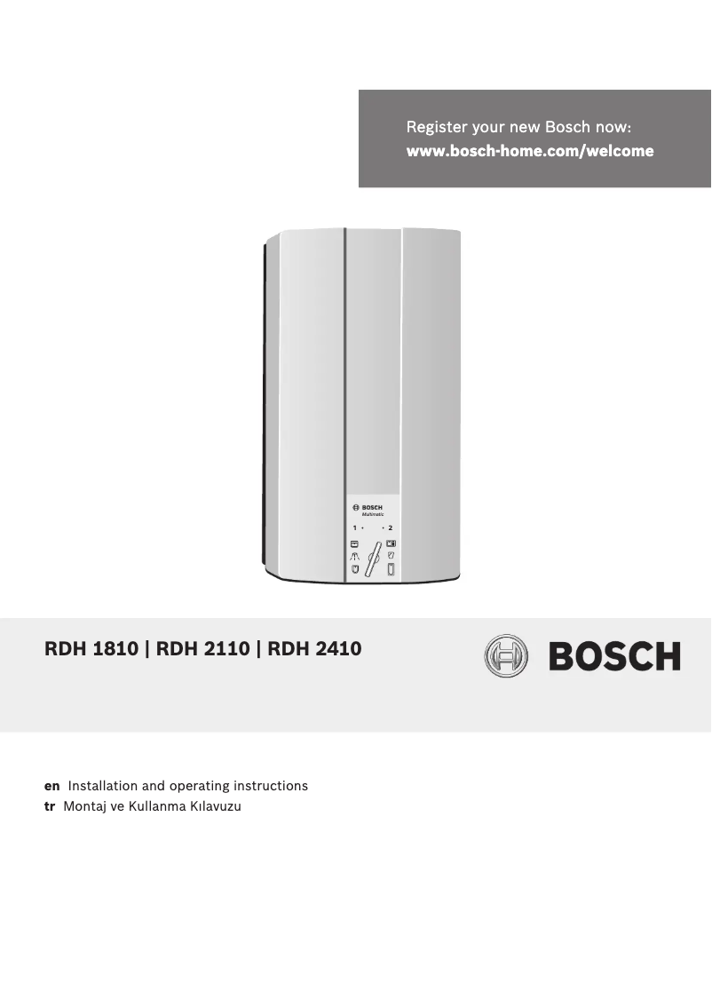 Page 1 de la notice Manuel utilisateur Bosch RDH2110