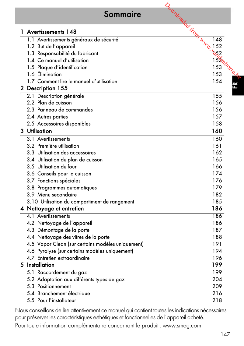 Page n°1 - Manuel utilisateur Smeg Portofino CPF9GMAN