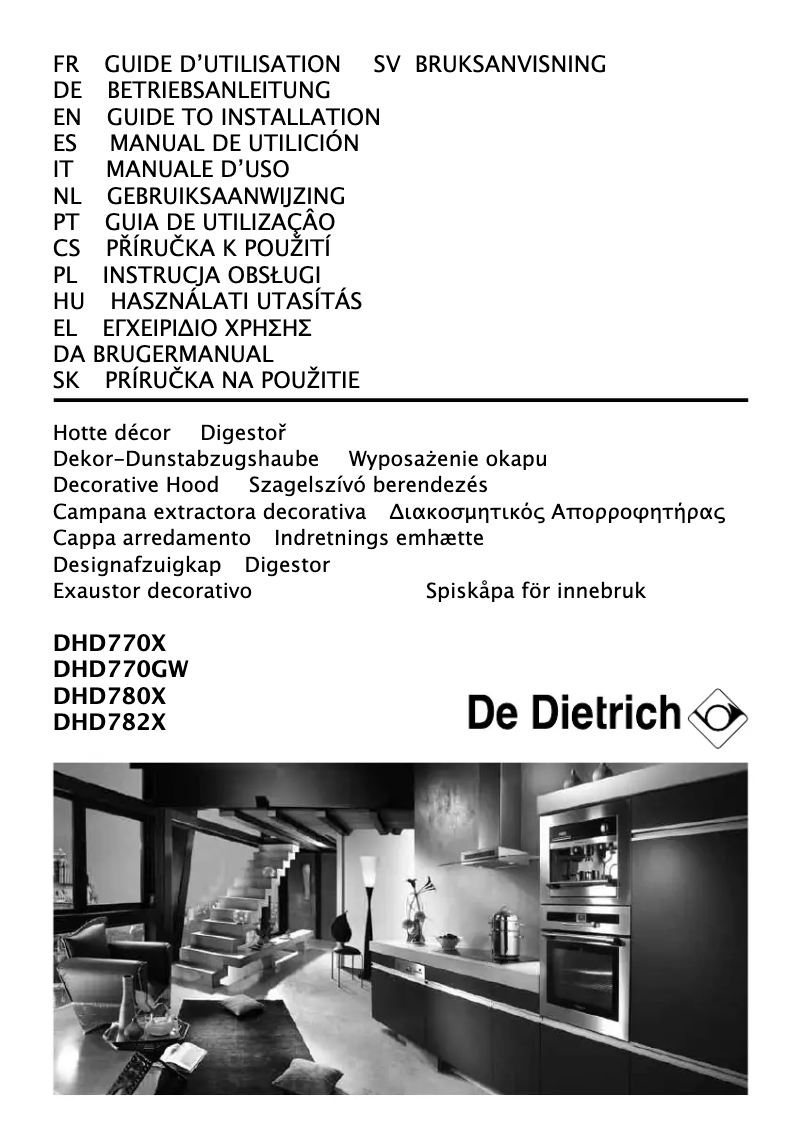 Image de la première page du manuel de l'appareil DHD782X