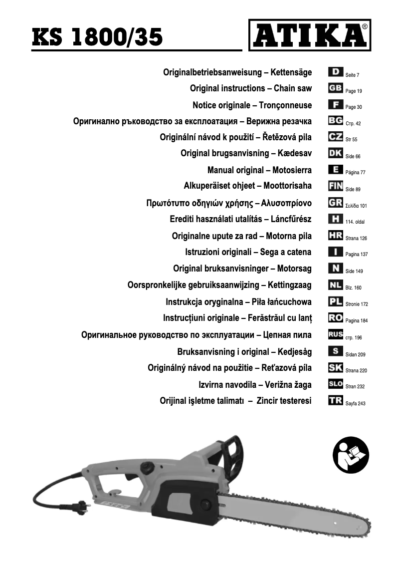 Image de la première page du manuel de l'appareil KS 1800/35