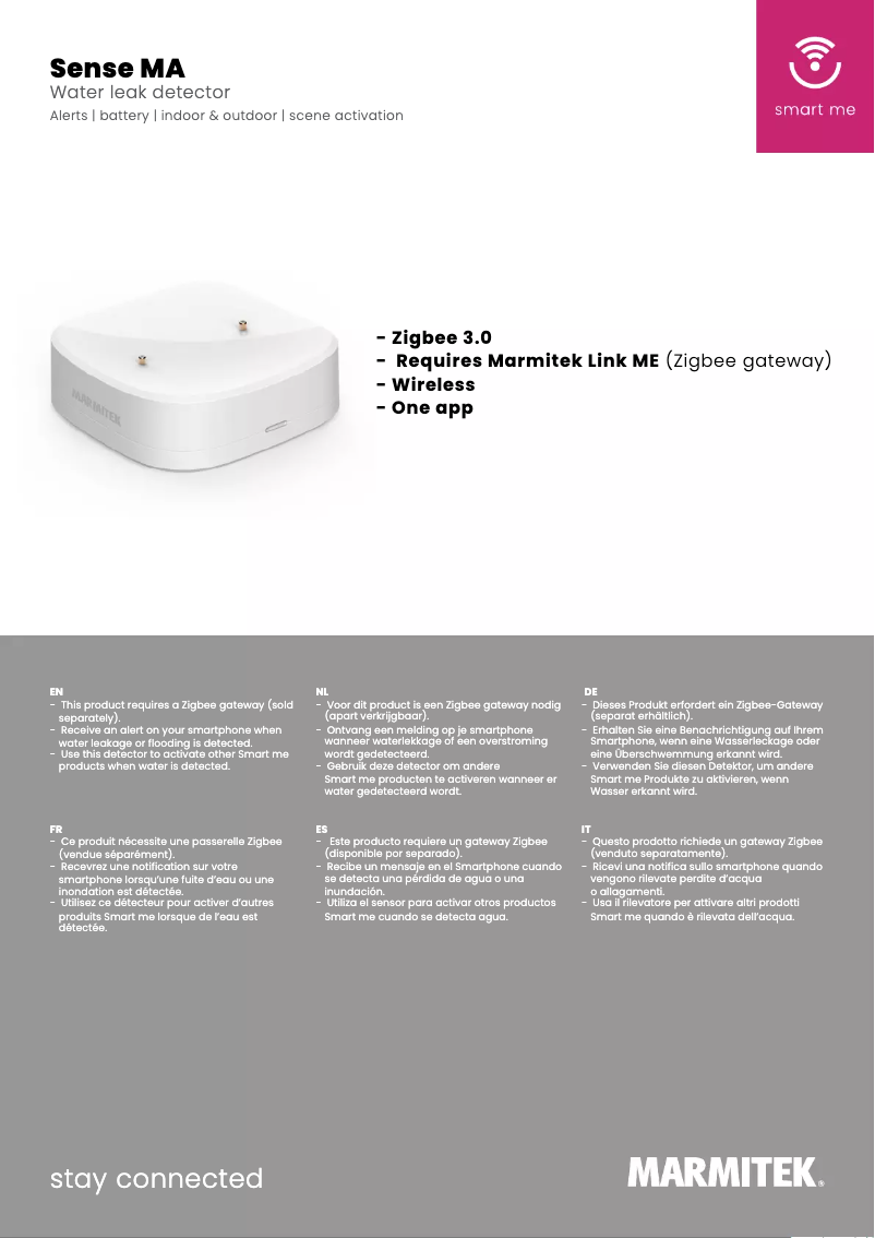 Image de la première page du manuel de l'appareil Sense MA