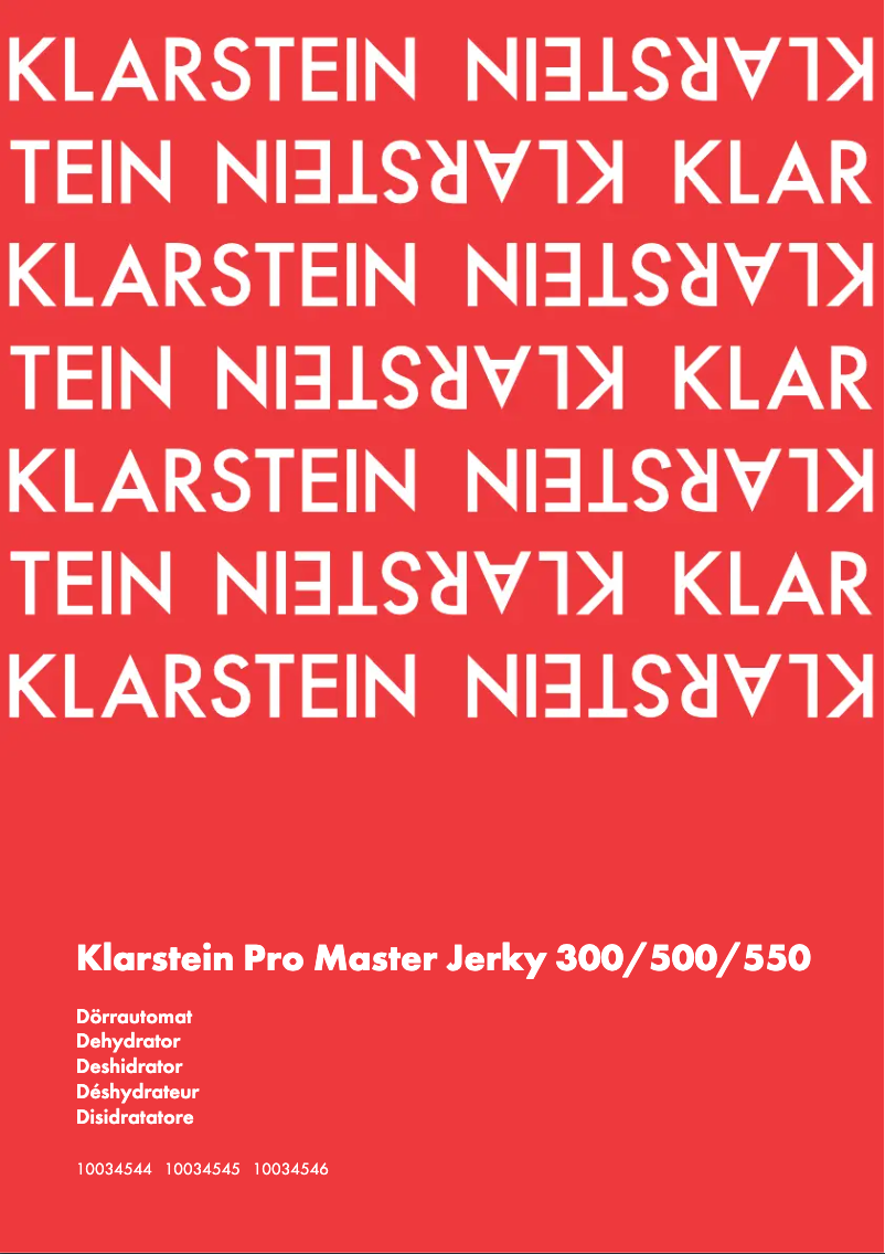Page n°1 - Manuel utilisateur Klarstein Master Jerky