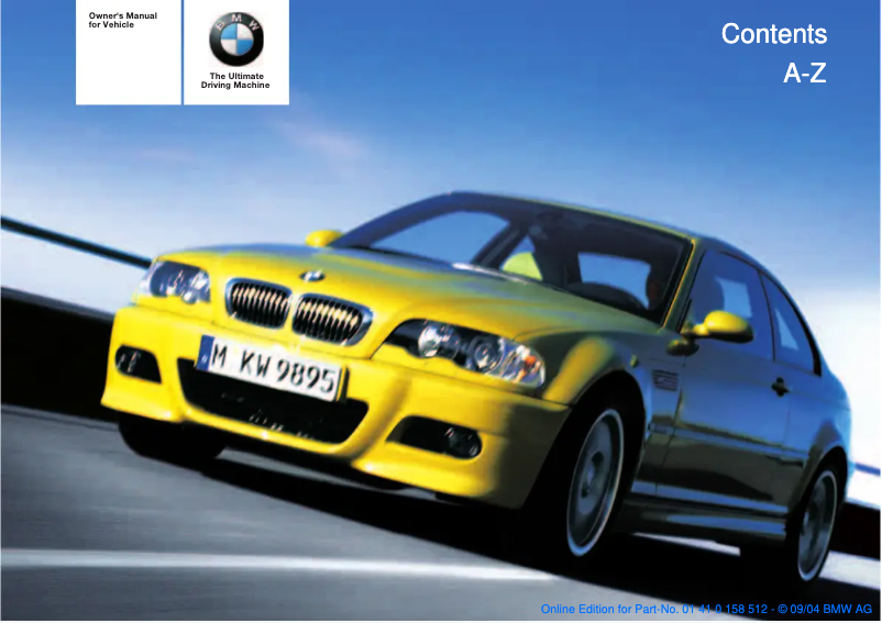 Page 1 de la notice Manuel utilisateur BMW M3 Coupe (2006)