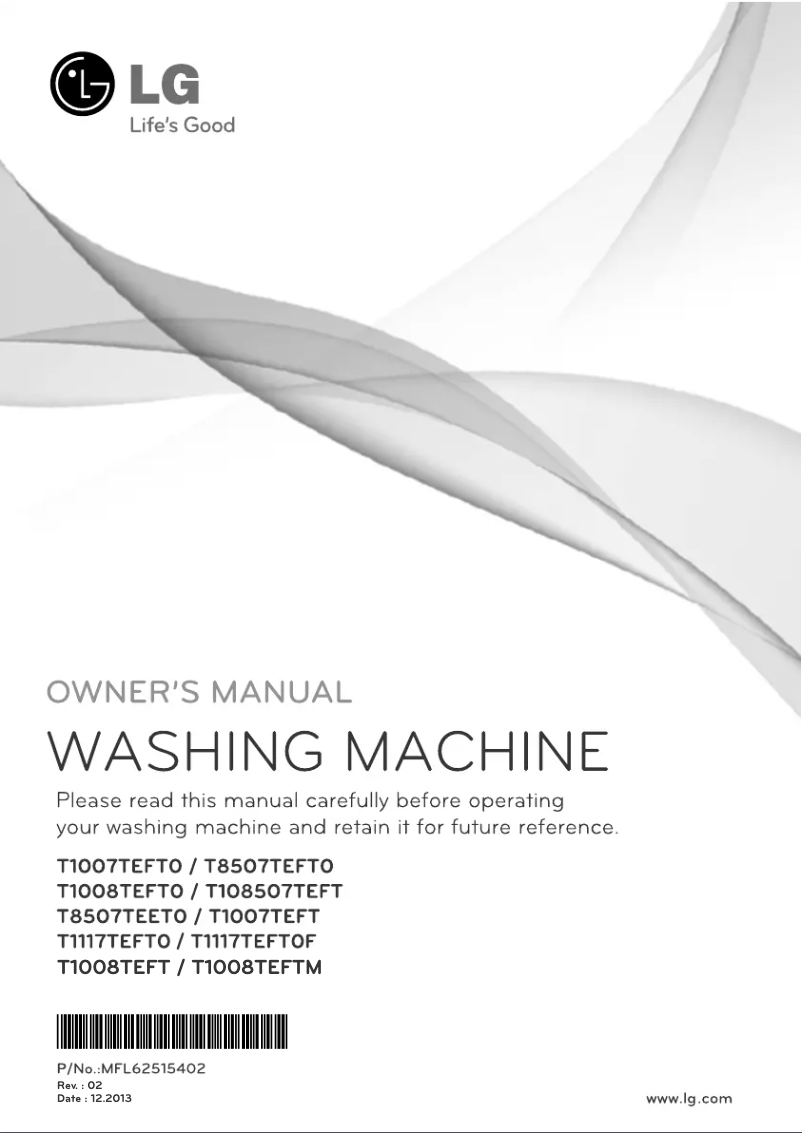 Page 1 de la notice Manuel utilisateur LG T1008TEFTM