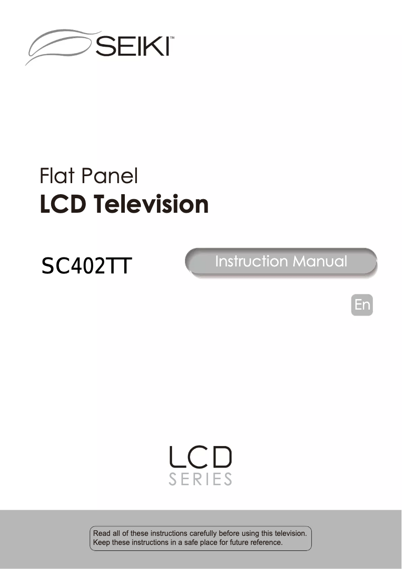 Page n°1 - Manuel utilisateur Seiki SC-402TT