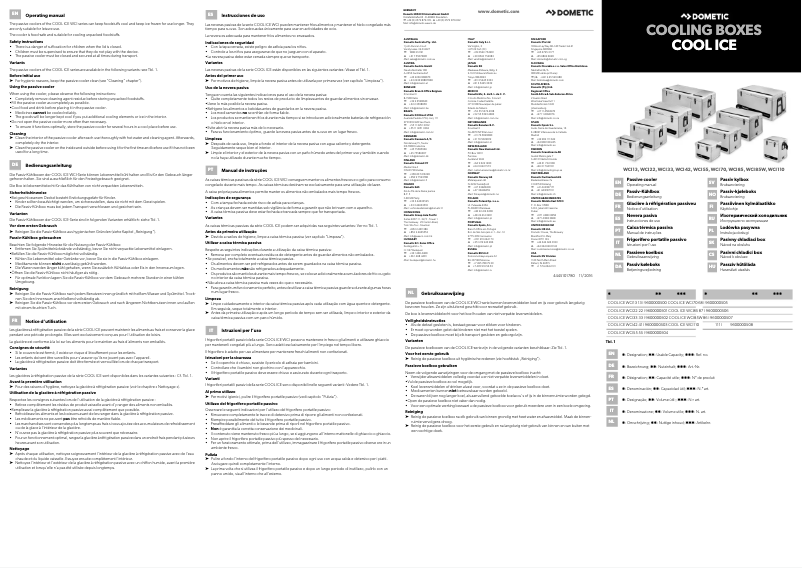 Imagen de la primera página del manual del dispositivo WCI 55