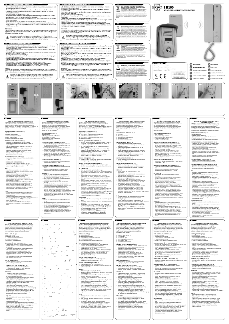 Image de la première page du manuel de l'appareil IB100